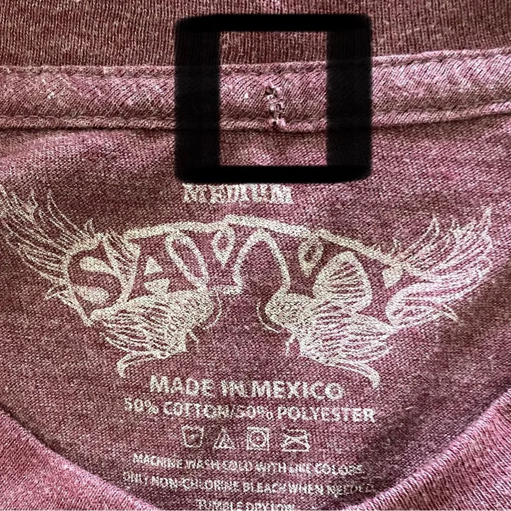 Savvy Dr. Pepper Tshirt Adult Medium Maroon Faded Graphic Tee Flawed Inside Neck - Picture 5 of 6